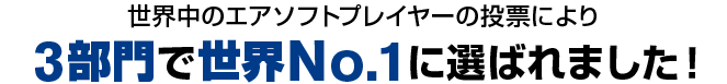 世界中のエアソフトプレイヤーの投票により  3部門で世界No.1に選ばれました！