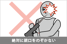 絶対に銃口をのぞかない