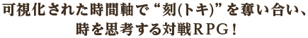 可視化された時間軸で“刻(トキ)”を奪い合い、時を思考する対戦RPG！